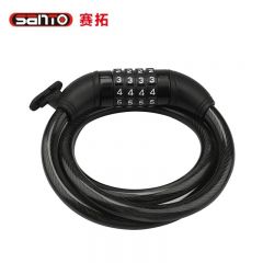 赛拓 密码钢缆锁 车锁 链条锁防盗 密码锁带支架 12x1200mm
