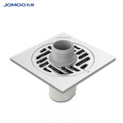 九牧（JOMOO）92452-1B-1 黄铜淋浴防臭地漏 防虫防臭防返水卫生间浴室洗衣机大排量地漏 亮银色双功能洗衣机地漏