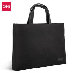 得力（deli） 63752 公文包商务男女职业文件袋事务包文件包文件保护便携涤纶手提袋黑色元旦跨年新年礼物
