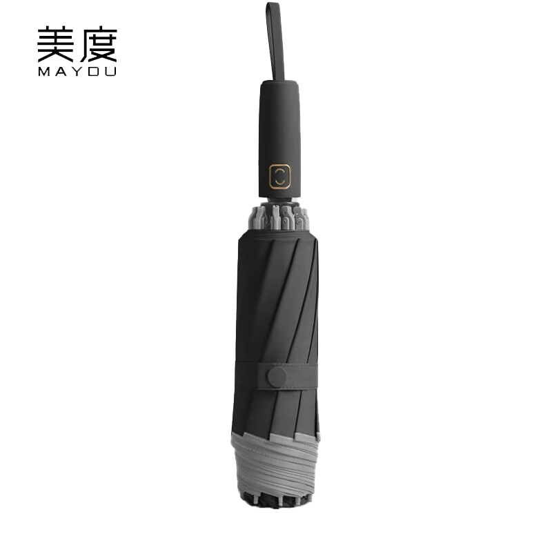 美度（MAYDU） M3362全自动反向折叠伞加固防风晴雨两用伞三折10骨雨伞雅致黑