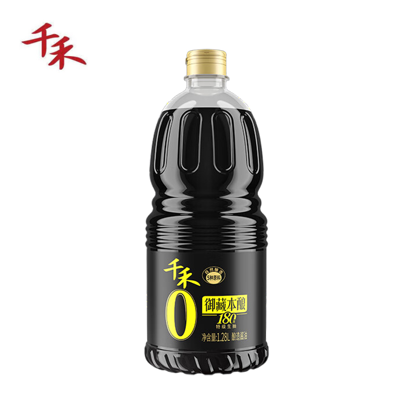 千禾 酱油 粮食酿造 不使用添加剂 御藏本酿180天 特级生抽1.28L