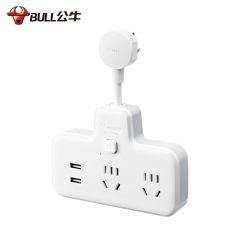 公牛（BULL） 柔性USB一转多插座/插排/排插/无线扩展插座 适用于卧室厨房总控一转四带USB GN-9722Q