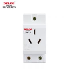 德力西电气 DZ47X 导轨插座 模数化配电箱插座 配电箱空开插座电源插座两孔 三孔 10A DZ47X310