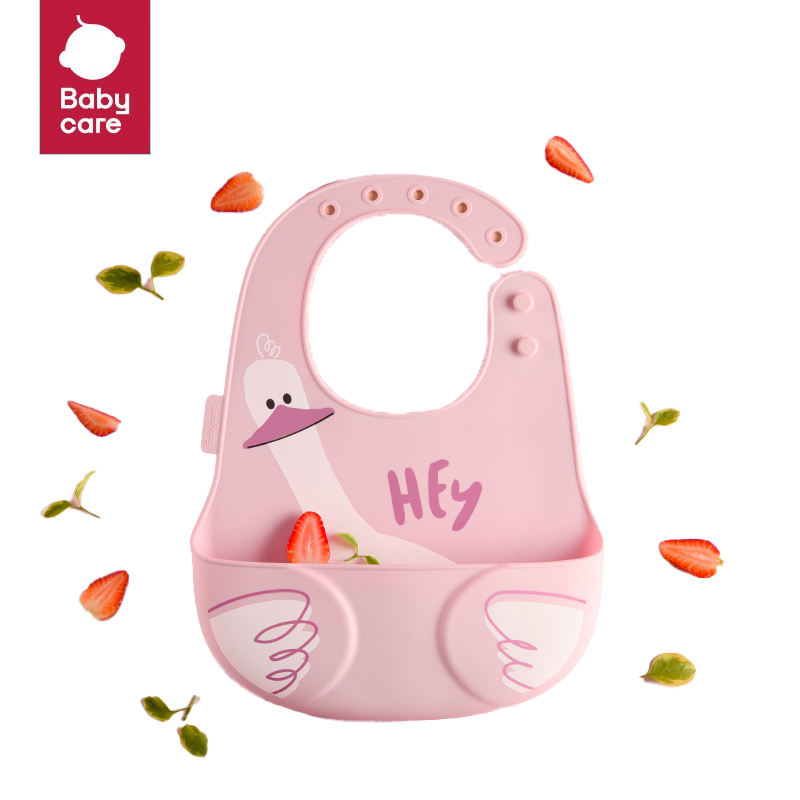 babycare BC2008037硅胶饭兜维尔粉
