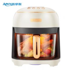 亚摩斯（AMOS） 空气炸锅可视化3.7L大容量多功能家用低脂无油全自动电炸锅AS-NF12K 白色