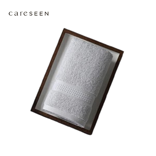康尔馨（Canasin） 纯棉抗菌擦脸巾柔软吸水五星级酒店摩纳哥抗菌毛巾银灰色75*40cm