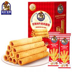 如水 早餐糕点饼干 儿童老年人休闲零食 曲奇味 2根*4袋 坚果纯牛奶鸡蛋卷150g 盒