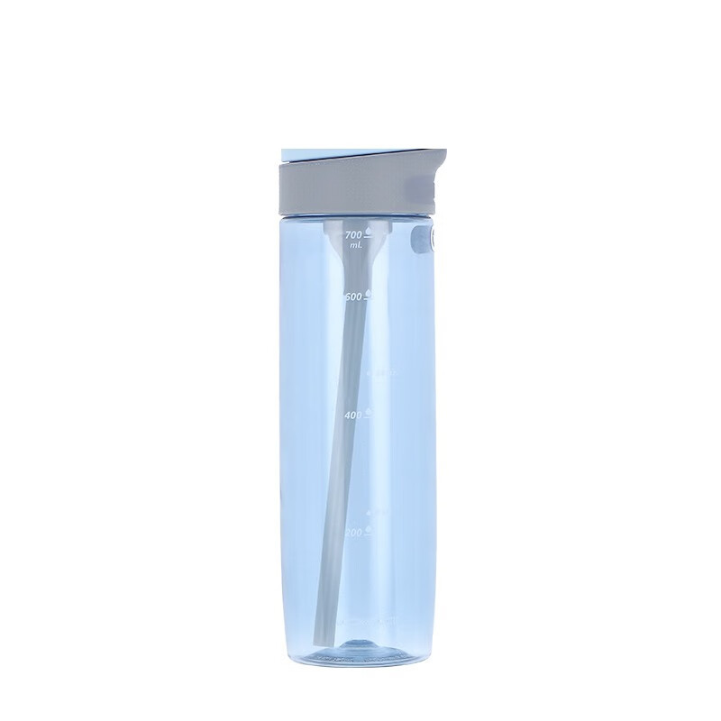 乐扣乐扣（LOCK&LOCK） 塑料水杯吸管杯一键式吸管水杯 ABF765 蓝色750ml