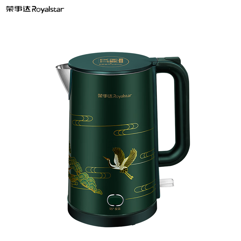 荣事达（Royalstar） GS18B27工美系列流云藏松鹤电热水壶1.8L