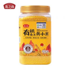 燕之坊 新米小黄米五谷杂粮粗粮宝宝粥米特产小米粥饭伴侣 有机金玉黄小米1kg/罐