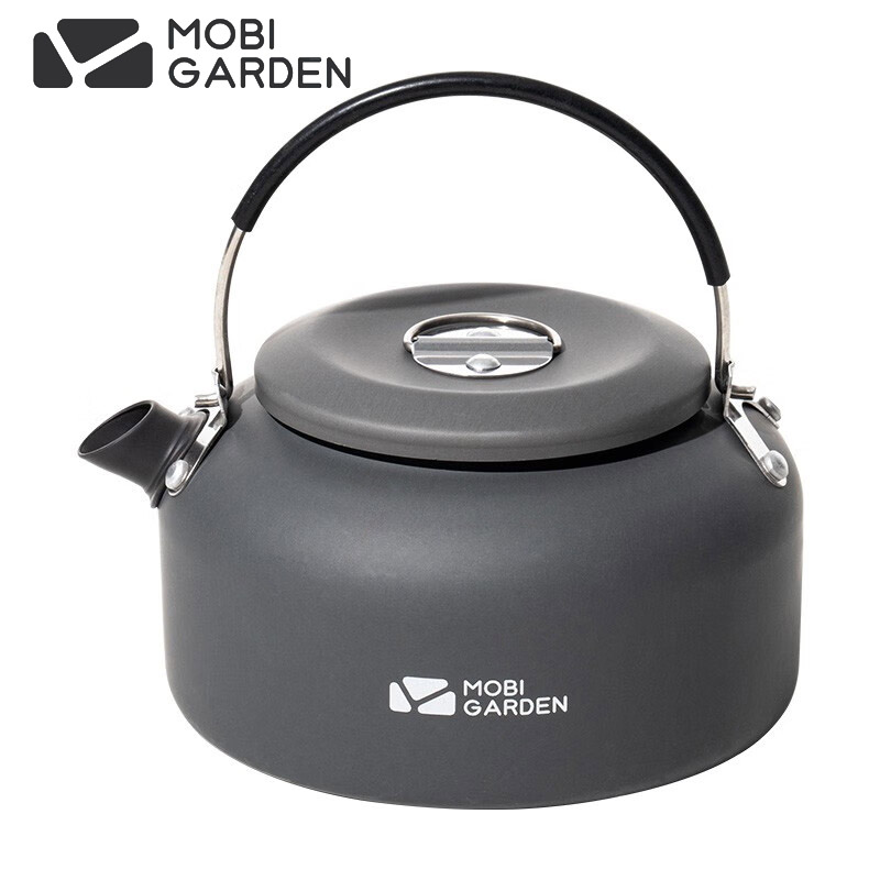 牧高笛（MOBIGARDEN） NX20666007烧水壶极宴烧水壶户外露营围炉煮茶开水壶茶壶轻量便携铝合金水壶0.8L玄铁灰