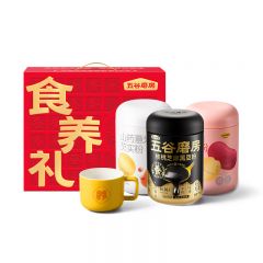 五谷磨房 核桃芝麻黑豆粉山药薏米芡实粉红豆薏米粉 团圆三宝礼盒1638g
