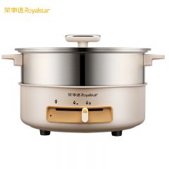 荣事达（Royalstar） RHG-40JF电火锅不锈钢分体式家用电热锅料理涮肉锅火锅4L
