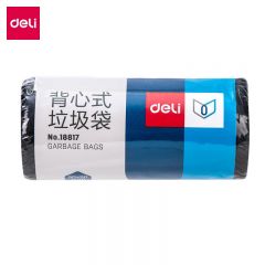 得力（deli） 18817 背心式垃圾袋(黑)(单卷装，30只/卷)