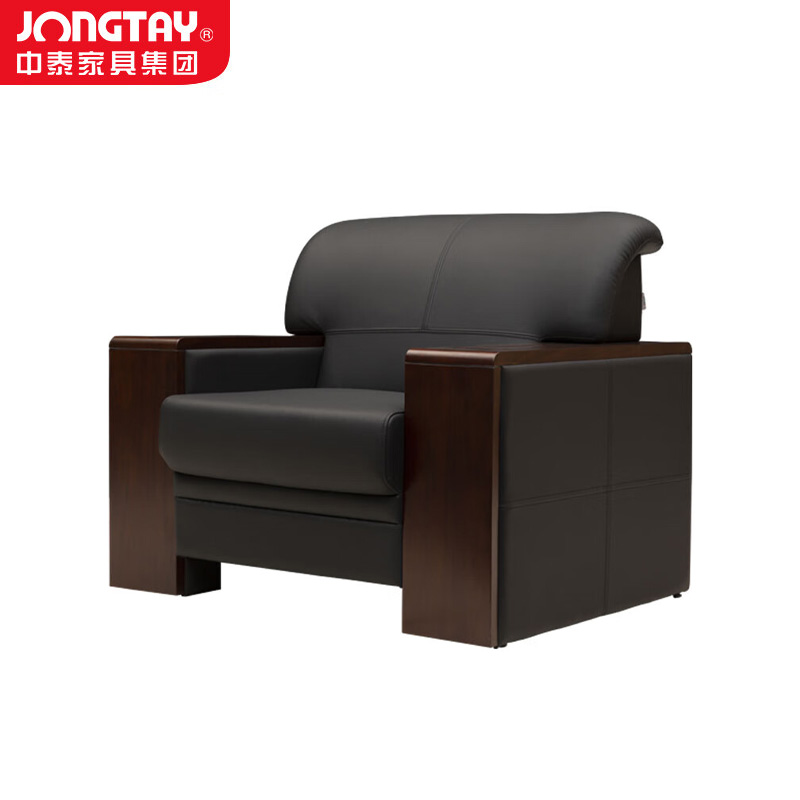 中泰（jongtay） J-U0S005AHE-1牛皮办公沙发单人位商务接待沙发 1000W×820D×820H