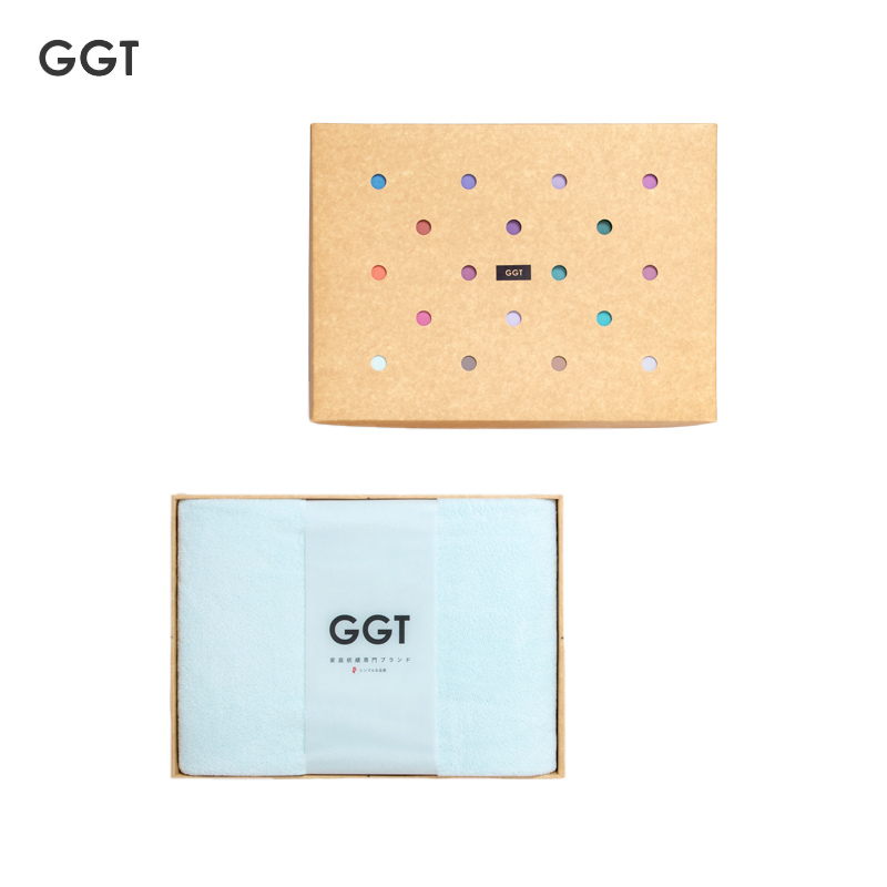 GGT 日本雪花绒浴巾礼盒加大加厚款送礼成人大浴巾速干男女洗澡巾浴巾礼盒装空色80*160cm