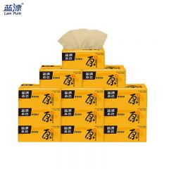 蓝漂（Lam Pure） 本色全压花抽纸224张*12包柔软亲肤湿水不易破