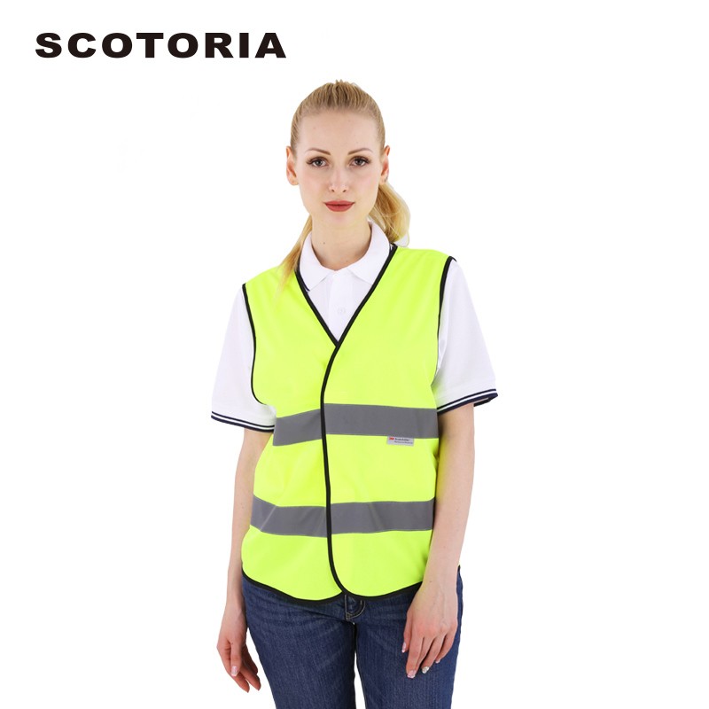 斯卡地尔（SCOTORIA） PC18HV1301YG 反光背心警示坎肩 交通安全警示马甲 环卫施工执勤安全服 反光背心