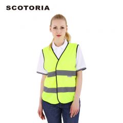 斯卡地尔（SCOTORIA） PC18HV1301YG 反光背心警示坎肩 交通安全警示马甲 环卫施工执勤安全服 反光背心