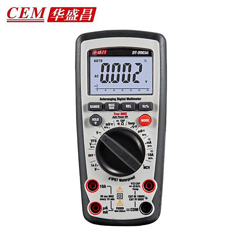华盛昌（CEM） 数字万用表真有效值防烧背光DT-9965H 台