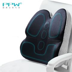PPW 分区靠垫腰靠抱枕靠垫竹炭款珐琅黑200602P1500LB1