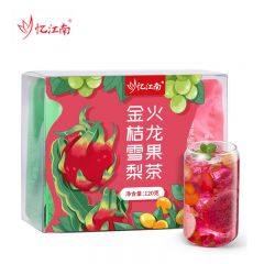 忆江南 金桔雪梨火龙果茶 冻干雪梨 金桔 新鲜果干 花果茶冷泡茶120g