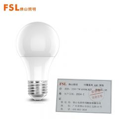 佛山照明（FSL）明耀系列A60球泡 220V7W 6500K E27