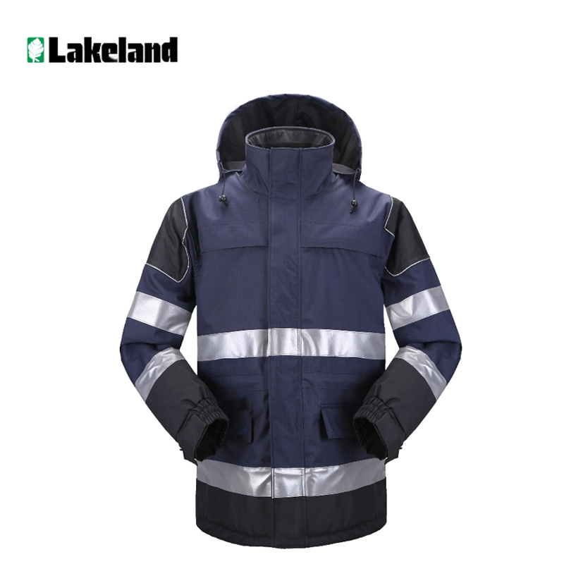 雷克兰（Lakeland）阻燃抗静电防寒服 长款牛津面料AF103蓝色（AF102）L码