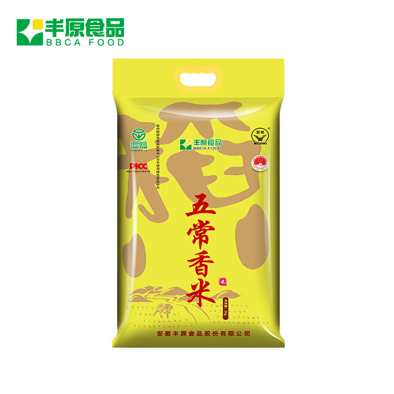 丰原食品 东北大米 粳米 一级 真空包装 五常香米5kg