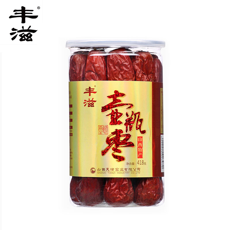 丰滋 壶瓶枣418g 山西太谷特产壶瓶枣休闲零食 一级大红枣 罐装