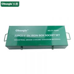 长鹿 CL102901 22件25mm系列铁盒重型套筒组套/套
