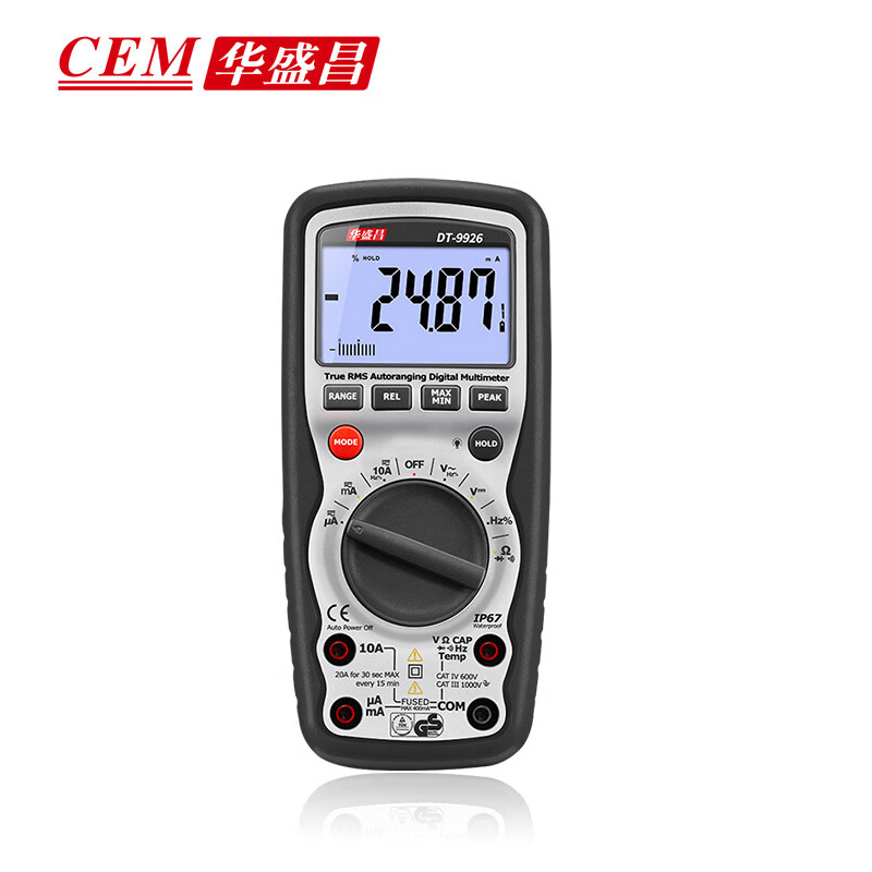 华盛昌（CEM） 万用表DT-9926 手持数字万用表 高精度防烧背光数显万能表