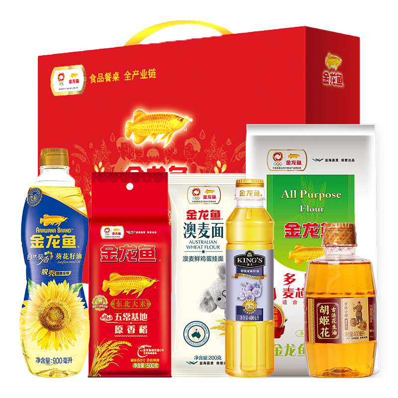 金龙鱼 米面油组合 E款 1700g+1700ml