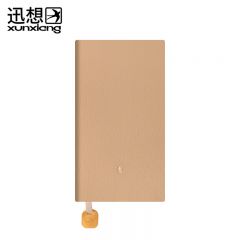 迅想 A6软皮荔枝纹笔记本工作软抄本会议记录本初高中生练习本 奶茶色6542