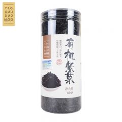 姚朵朵 有机紫菜60g 霞浦紫菜干货即食免洗紫菜蛋花汤原料 罐装