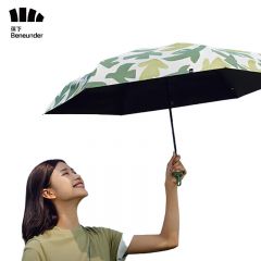 蕉下（beneunder） 口袋系列帽野黑胶五折伞BM65123林雀