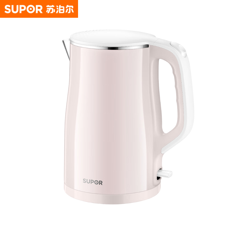苏泊尔（SUPOR） SW-15S03A电水壶烧水壶 304不锈钢热水壶电热水壶 双层防烫全钢无缝开水壶