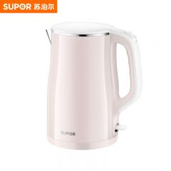 苏泊尔（SUPOR） SW-15S03A电水壶烧水壶 304不锈钢热水壶电热水壶 双层防烫全钢无缝开水壶