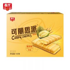 春光 可丽思派榴莲味100g 海南特产休闲零食香脆可口