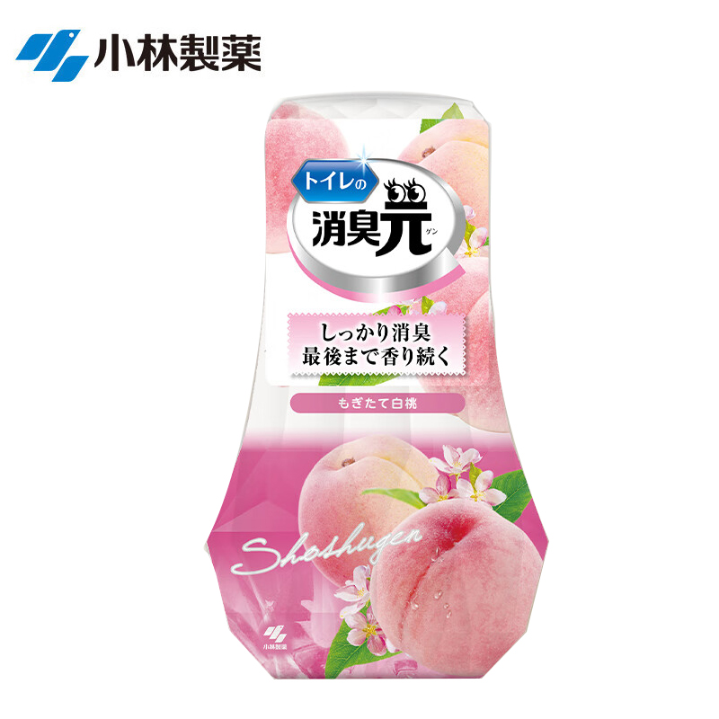 小林制药（KOBAYASHI）进口除臭空气清新剂香薰香氛厕所用消臭元（新鲜白桃）400ml