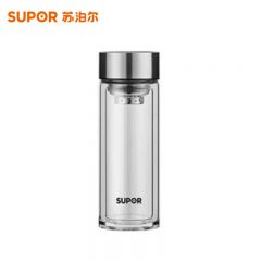苏泊尔（SUPOR） KCG28AL10 杯男士杯子双层耐热玻璃杯杯本色280ml