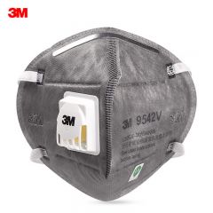 3M 活性炭呼吸阀装修防异味汽车尾气9542V KN95 头戴式口罩15只装