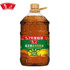 鲁花 低芥酸浓香菜籽油5.7L 非转基因 粮油 食用油