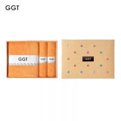 GGT 日本雪花绒浴巾毛巾礼盒三件套男女送礼比全棉纯棉吸水速干礼盒装 礼盒萌黄(1条浴巾+2条毛巾)