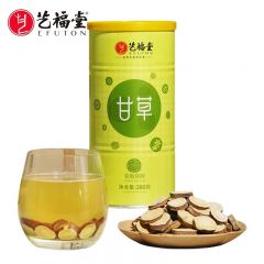 艺福堂 甘草片茶260g 圆切片 甘草搭配罗汉果胖大海泡水喝养生茶叶花茶