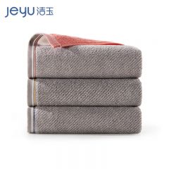 洁玉 J1022F纯棉毛巾时光谣毛巾颜色随机发34*74cm 100g