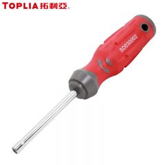 拓利亚  双色柄外六角套筒批 M5*80mm铬钒钢+双色手柄SD030002红色