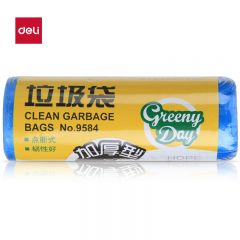 得力9584垃圾袋(混)(30个/卷)50*60CM八角底