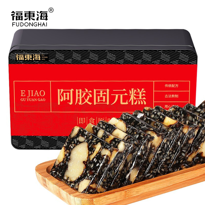福东海 即食阿胶糕片块送妈妈补品礼盒节日礼物 阿胶固元糕500g