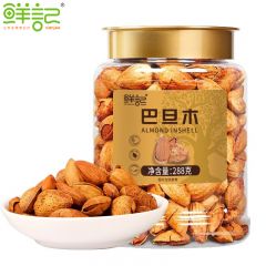 鲜记 金色盖博士帽罐 炒货休闲零食薄皮奶香薄壳奶油味办公室零食 巴旦木288g